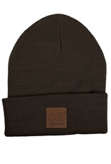 CC Beanie, Basic w/Suede Patch-Brown