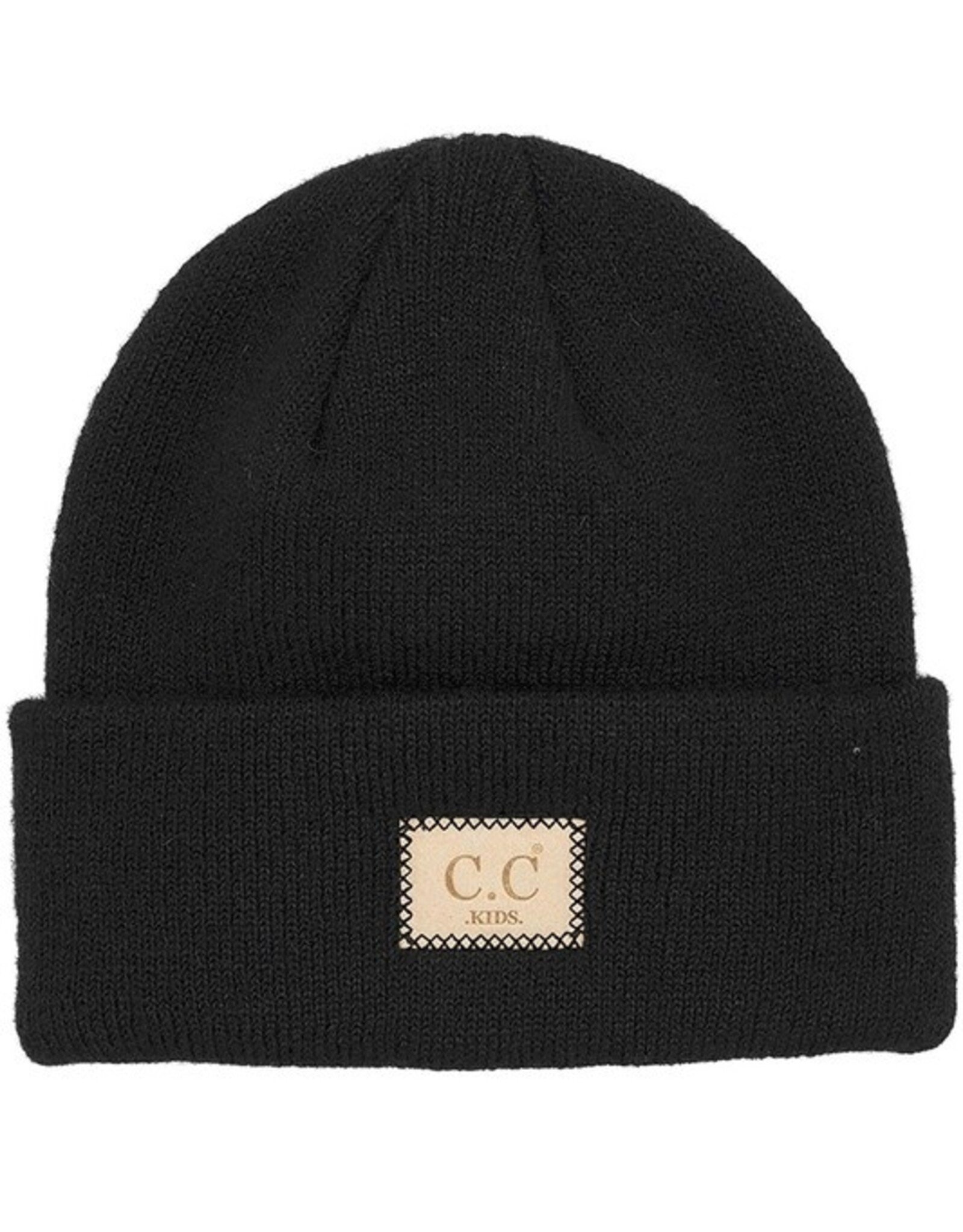 CC CC Kids Beanie-Recycled Yarn w/Patch, Black