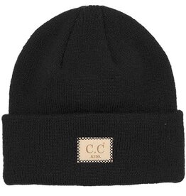 CC CC Kids Beanie-Recycled Yarn w/Patch, Black