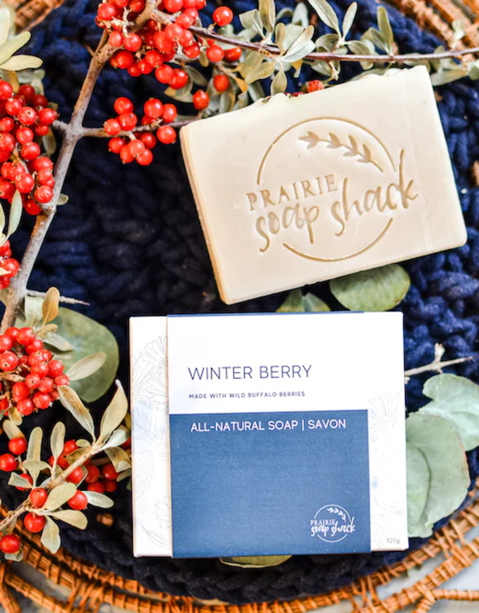 Prairie Soap Shack Bar Soap, Winter Berry