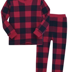 Salon de Bebe Plaid Christmas Long Sleeve PJs