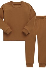 Salon de Bebe Basic Long Sleeve PJs, Brown