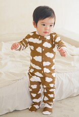 Salon de Bebe Footie PJs, Brown Cloud