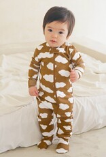 Salon de Bebe Footie PJs, Brown Cloud