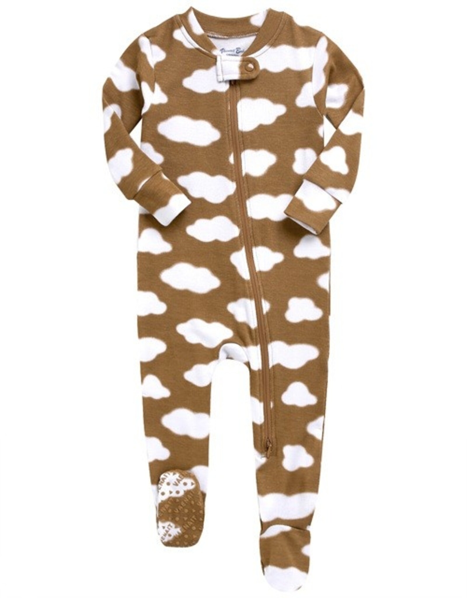 Salon de Bebe Footie PJs, Brown Cloud