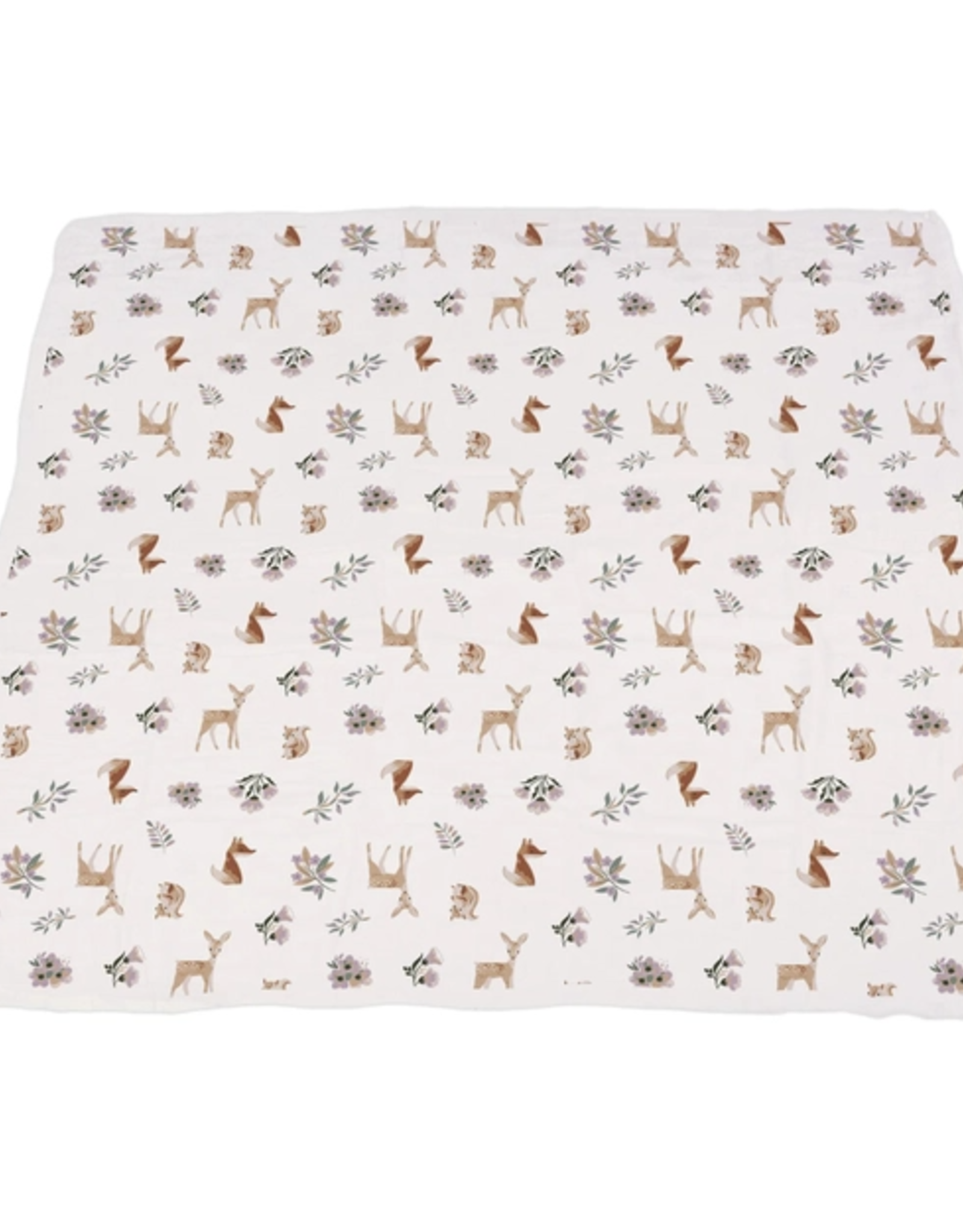 Newcastle Classics Muslin Blanket, Fox & Deer, Reversible