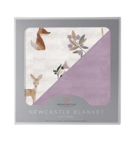 Newcastle Classics Muslin Blanket, Fox & Deer, Reversible