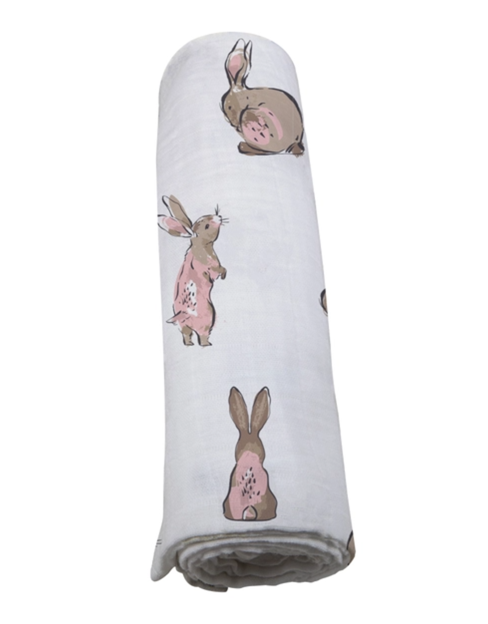 Newcastle Classics Cotton Swaddle, Pink Bunnies