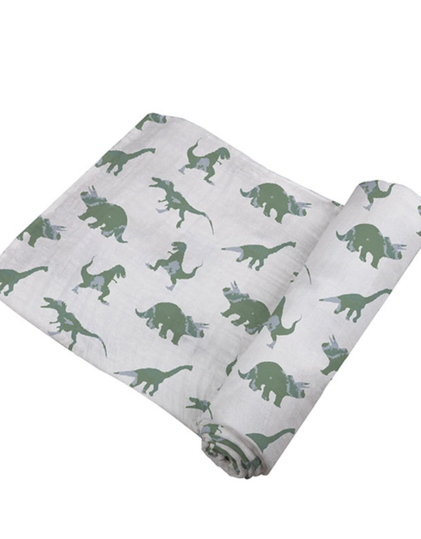 Newcastle Classics Cotton Swaddle, Green Dinosaurs