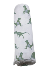 Newcastle Classics Cotton Swaddle, Green Dinosaurs