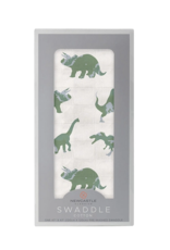Newcastle Classics Cotton Swaddle, Green Dinosaurs
