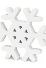 Wooden Standing Snowflake 8"