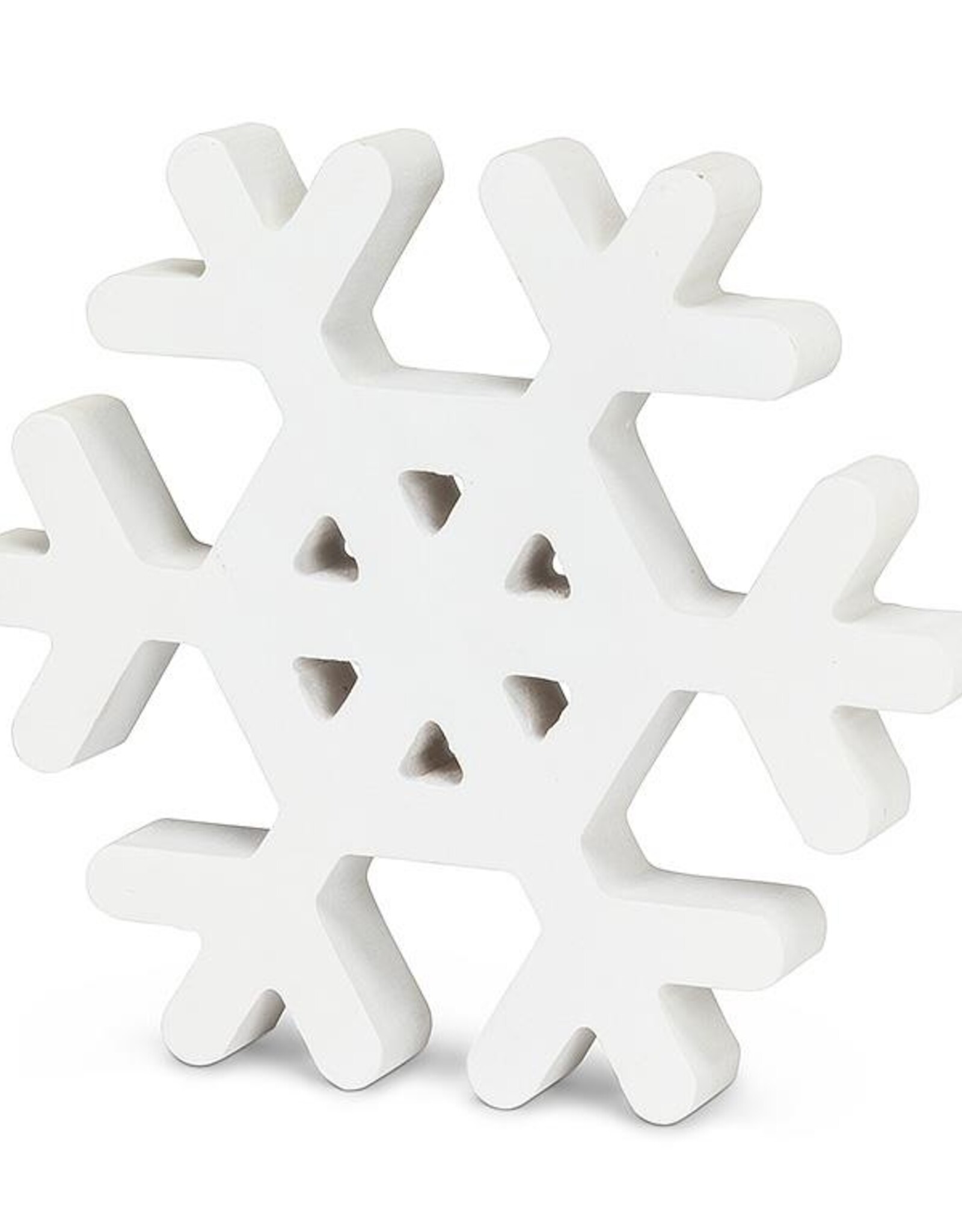 Wooden Standing Snowflake 8"