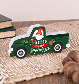 Block Sign-Truck, Home for the Holidays