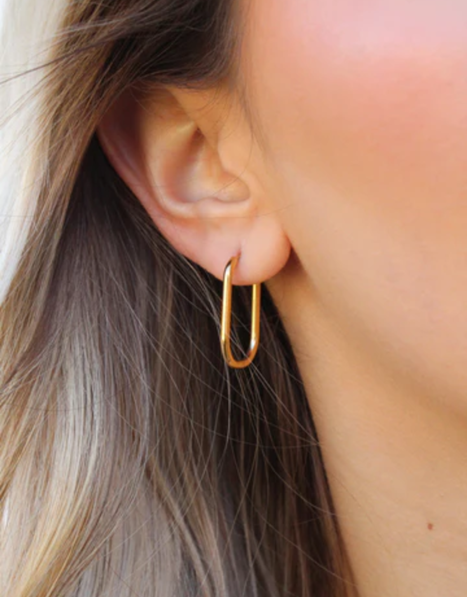 Sweet Three Designs Hazel Hoops, Medium, Rose Gold