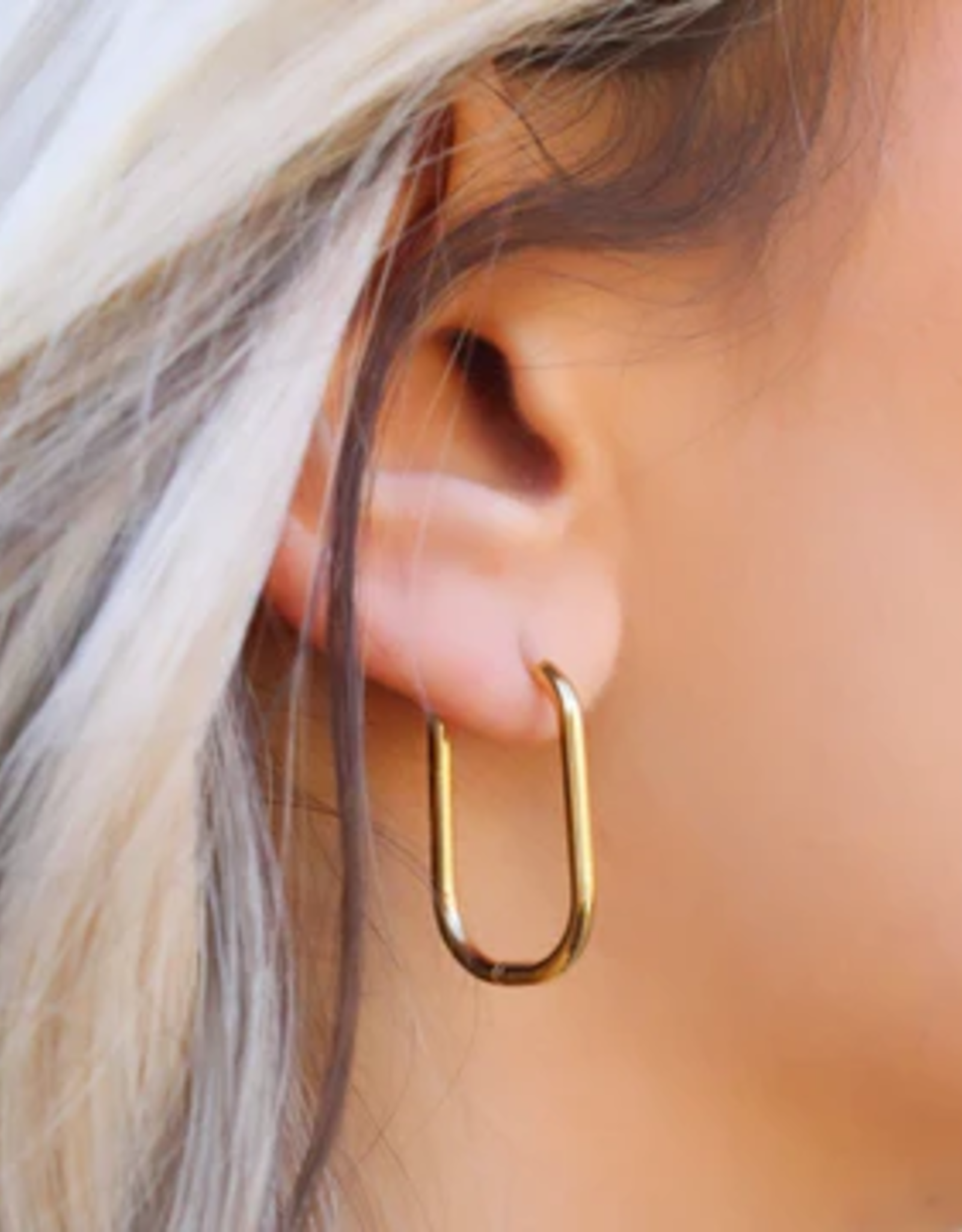 Sweet Three Designs Hazel Hoops, Medium, Rose Gold