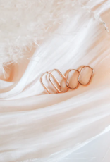 Sweet Three Designs Hazel Hoops, Medium, Rose Gold