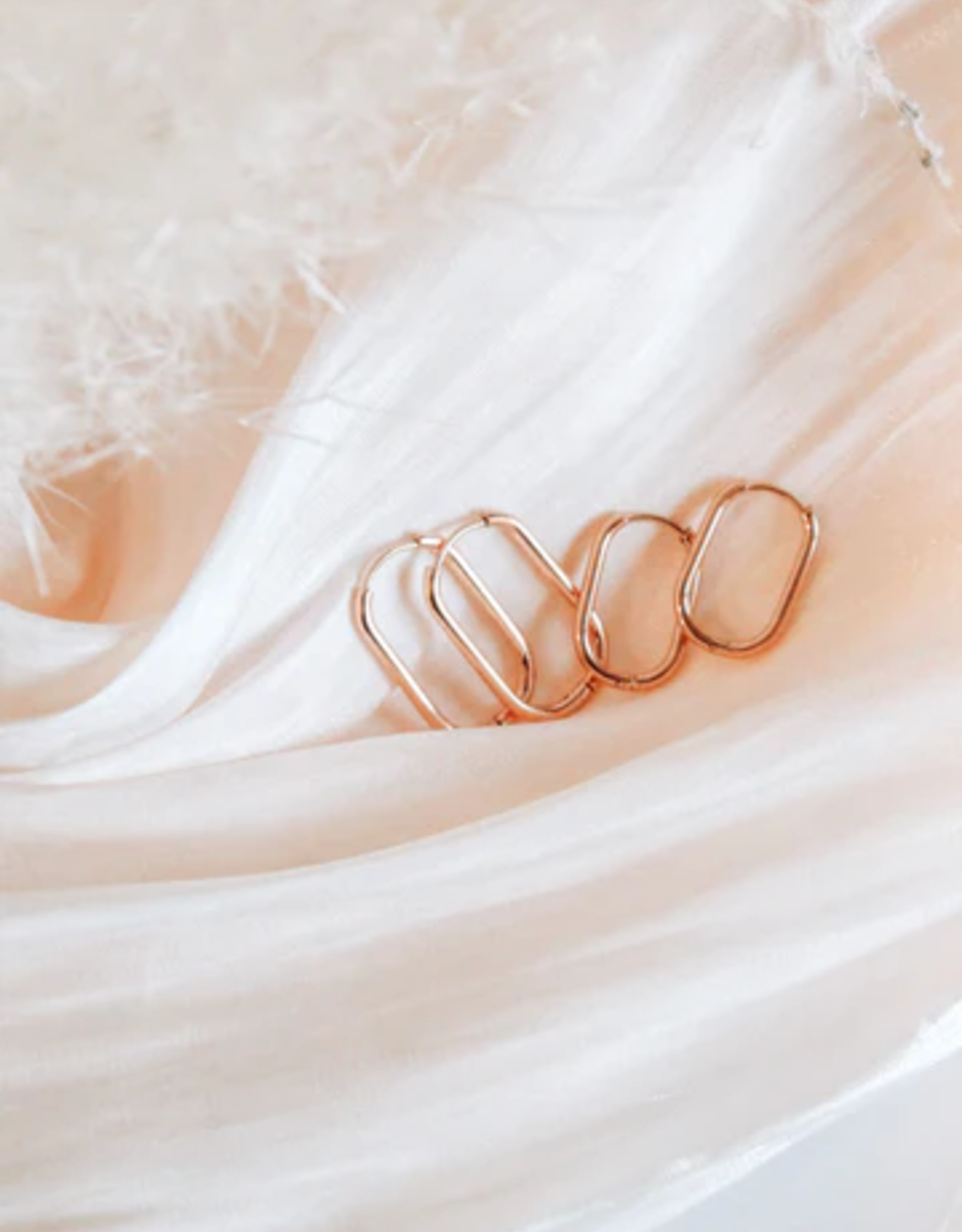 Sweet Three Designs Hazel Hoops, Medium, Rose Gold