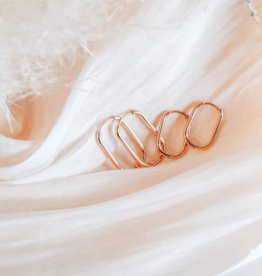 Sweet Three Designs Hazel Hoops, Medium, Rose Gold