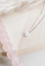 Sweet Three Designs Ever After Necklace, Rose Gold