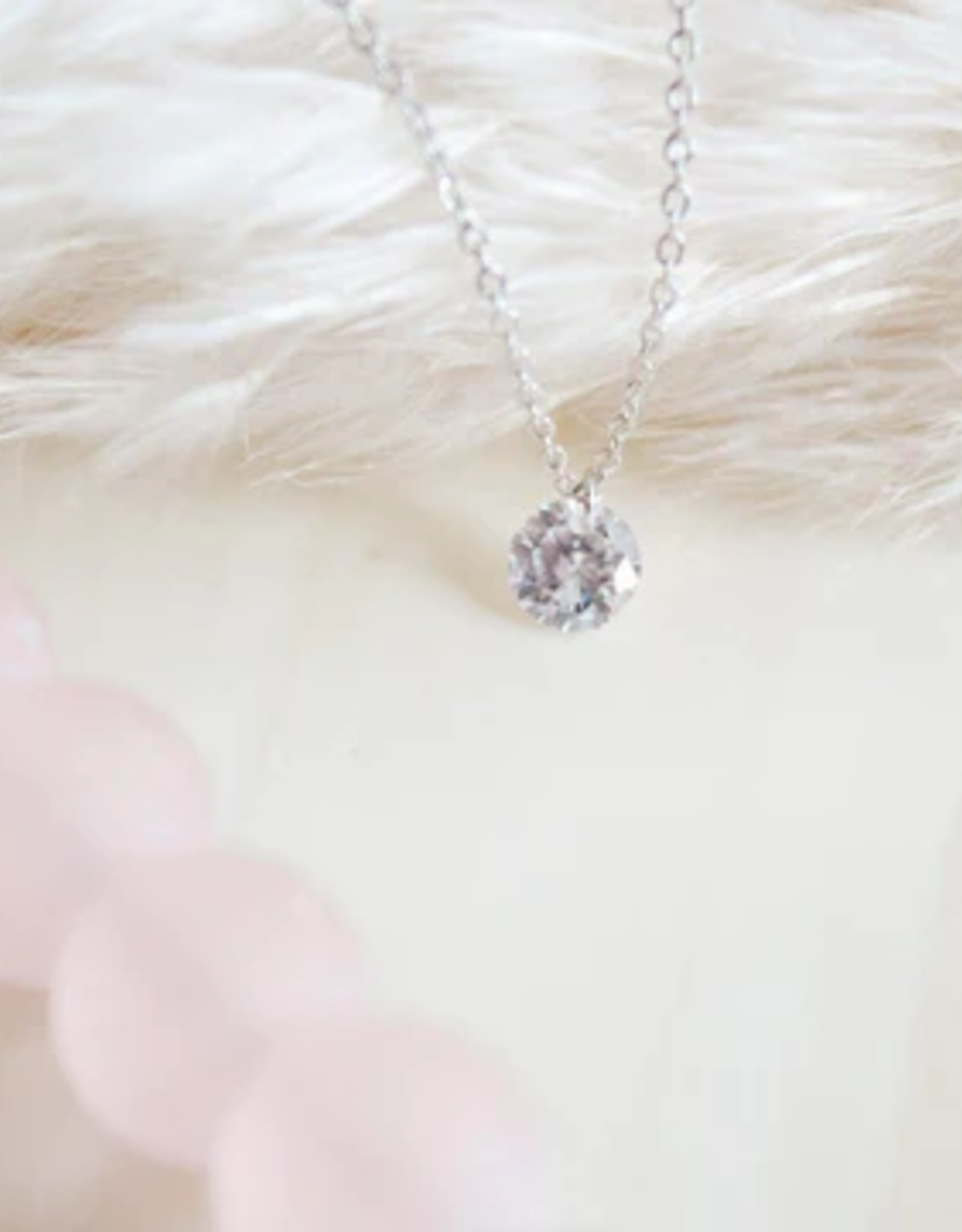 Sweet Three Designs Ever After Necklace, Rose Gold