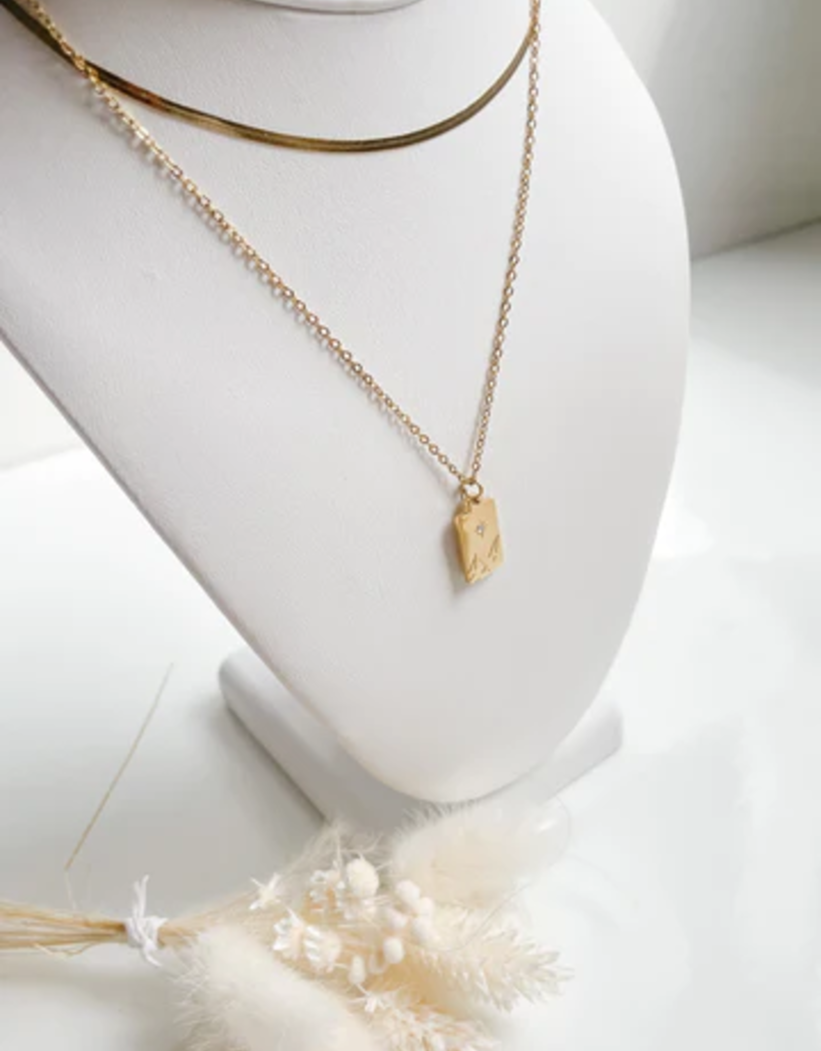 Sweet Three Designs Climb Necklace-Rose Gold