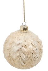 Pine Centre/Adv Frosted Gold, Ball Ornament