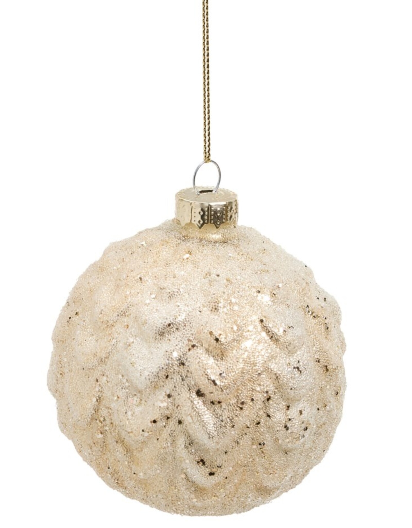 Pine Centre/Adv Frosted Gold, Ball Ornament