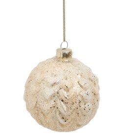 Pine Centre/Adv Frosted Gold, Ball Ornament