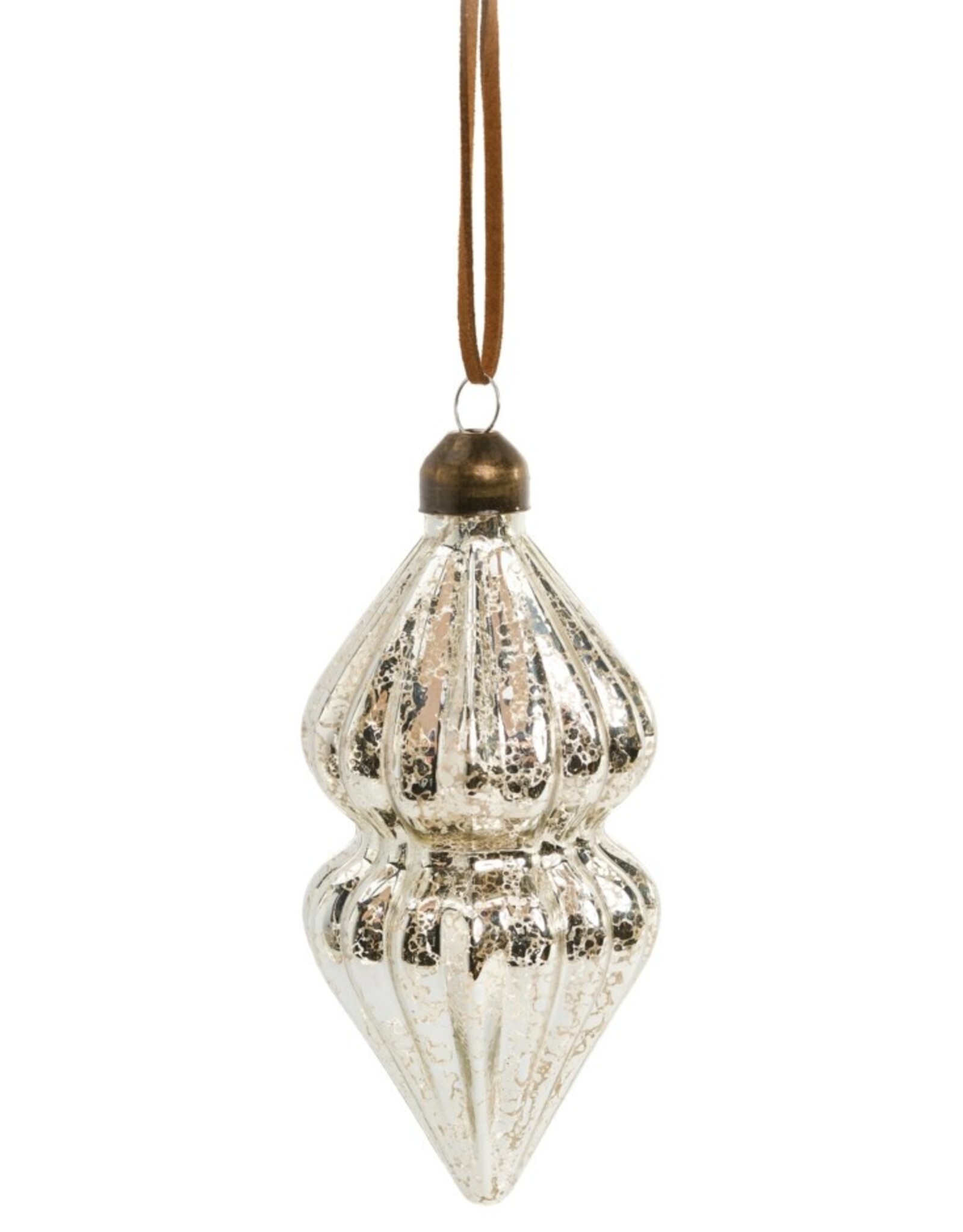 Pine Centre/Adv Mercury Glass Ornament