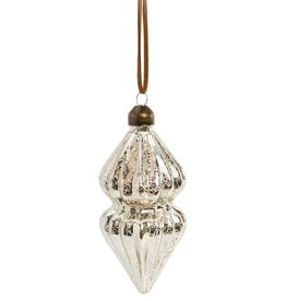 Pine Centre/Adv Mercury Glass Ornament