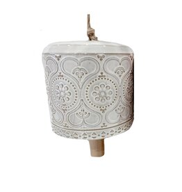 Koppers White Ceramic Bell, Large