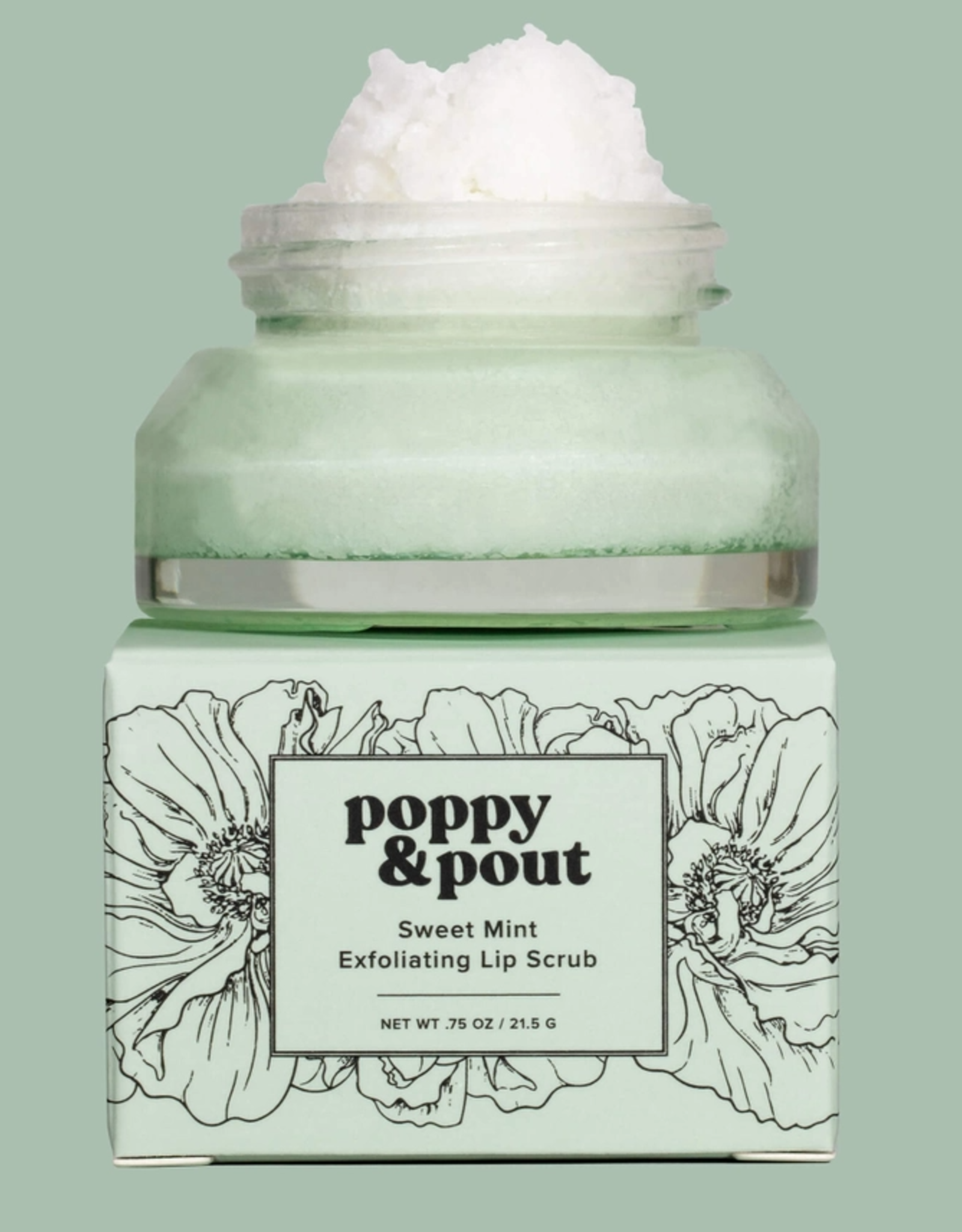 Poppy & Pout Lip Scrub, Sweet Mint