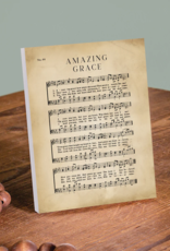 Hymn Block, Amazing Grace, Antiqued