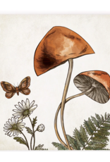 Coaster-Ceramic-Mushroom Butterfly
