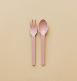 Minika Wheat Straw Utensils, Blush