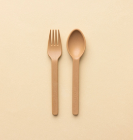 Minika Wheat Straw Utensils, Almond