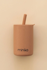 Minika Straw Cup w/Lid, Almond