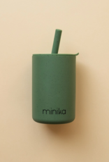 Minika Straw Cup w/Lid, Leaf