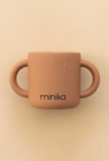 Minika Learning Cup w/Handles, Almond