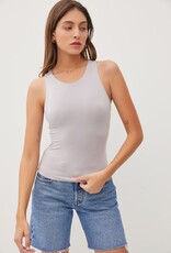 Be Cool The Essential Hi-Neck Tank, Earth Grey