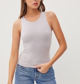 Be Cool The Essential Hi-Neck Tank, Earth Grey