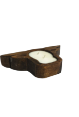 Ebony & Ivory Cow Dough Bowl Candle, Brown