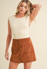 Tarla High Neck Tank, Natural