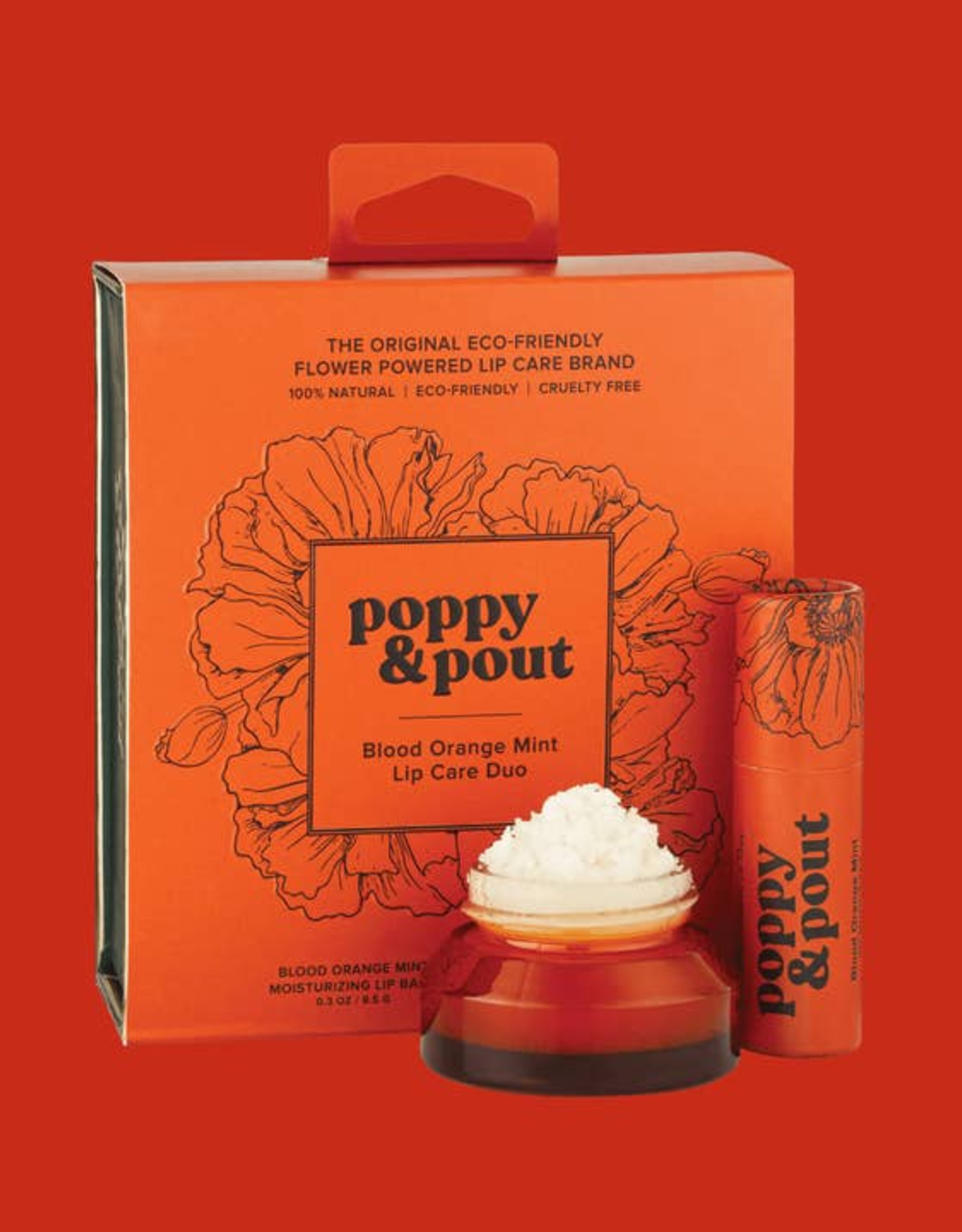 Poppy & Pout Lip Care Duo, Blood Orange Mint
