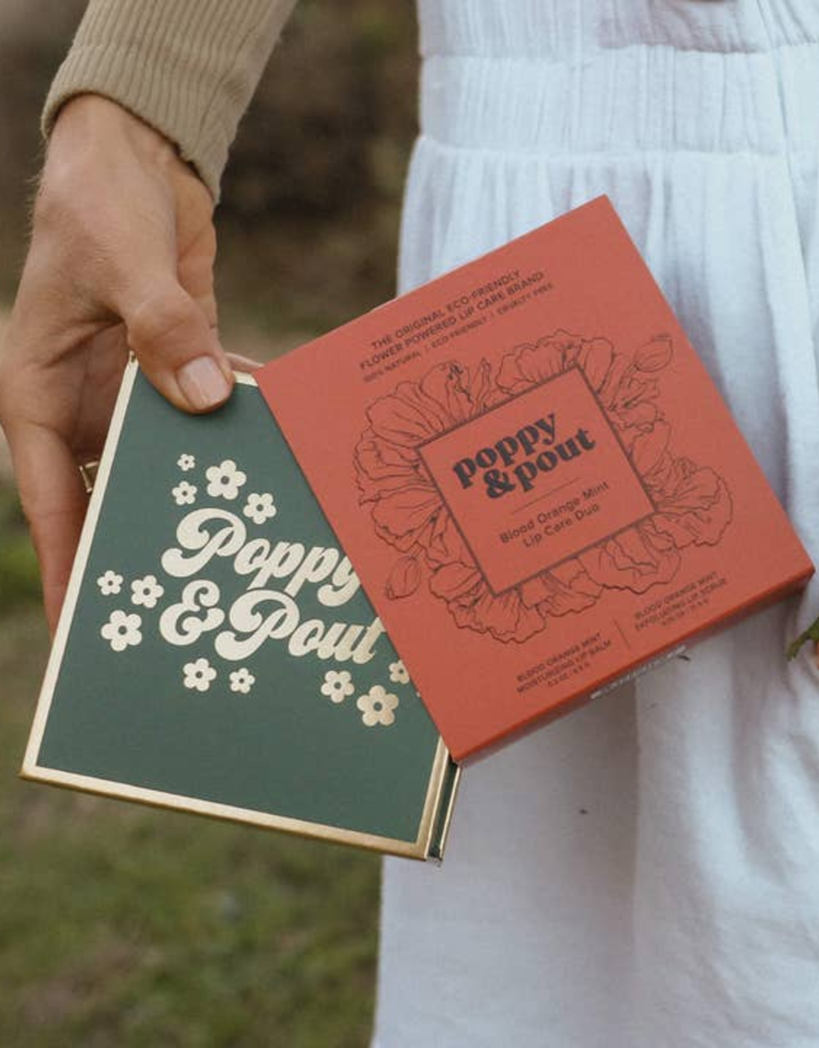 Poppy & Pout Lip Care Duo, Blood Orange Mint