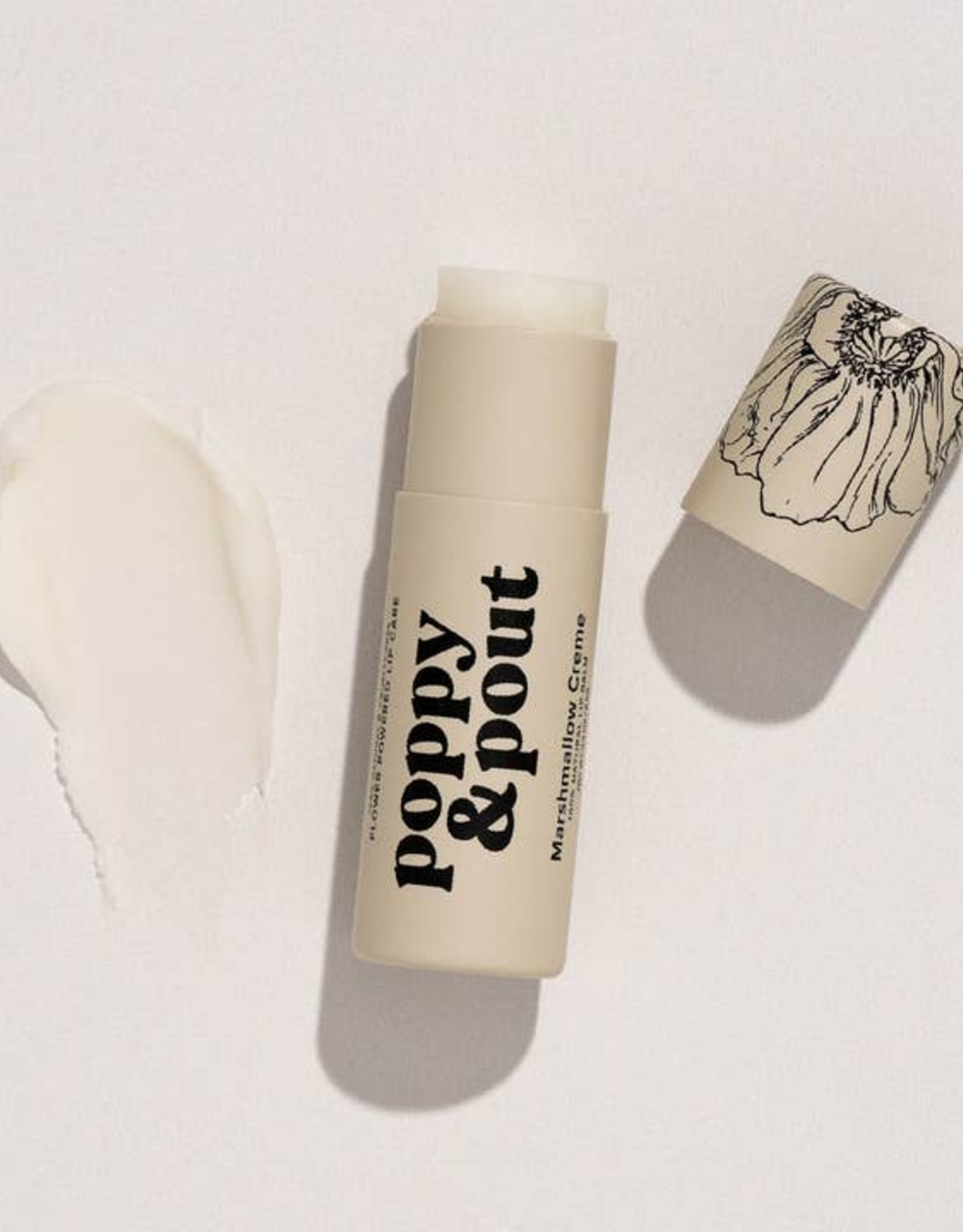Poppy & Pout Lip Balm, Marshmallow Creme