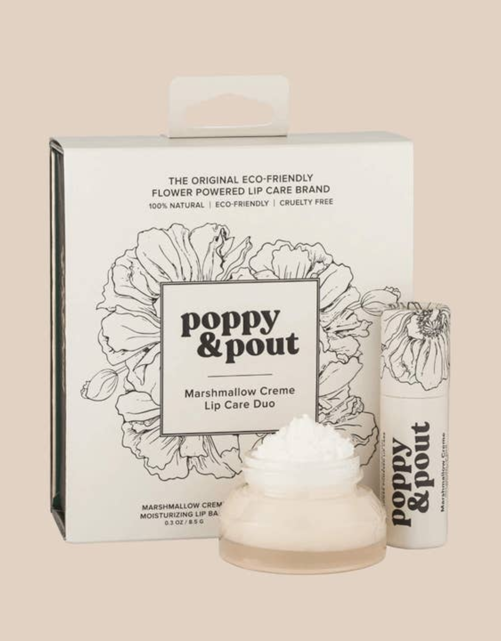 Poppy & Pout Lip Care Duo, Marshmallow Creme