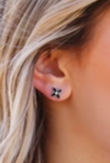 Sweet Three Designs Ivy Studs, Silver