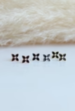 Sweet Three Designs Ivy Studs, Silver